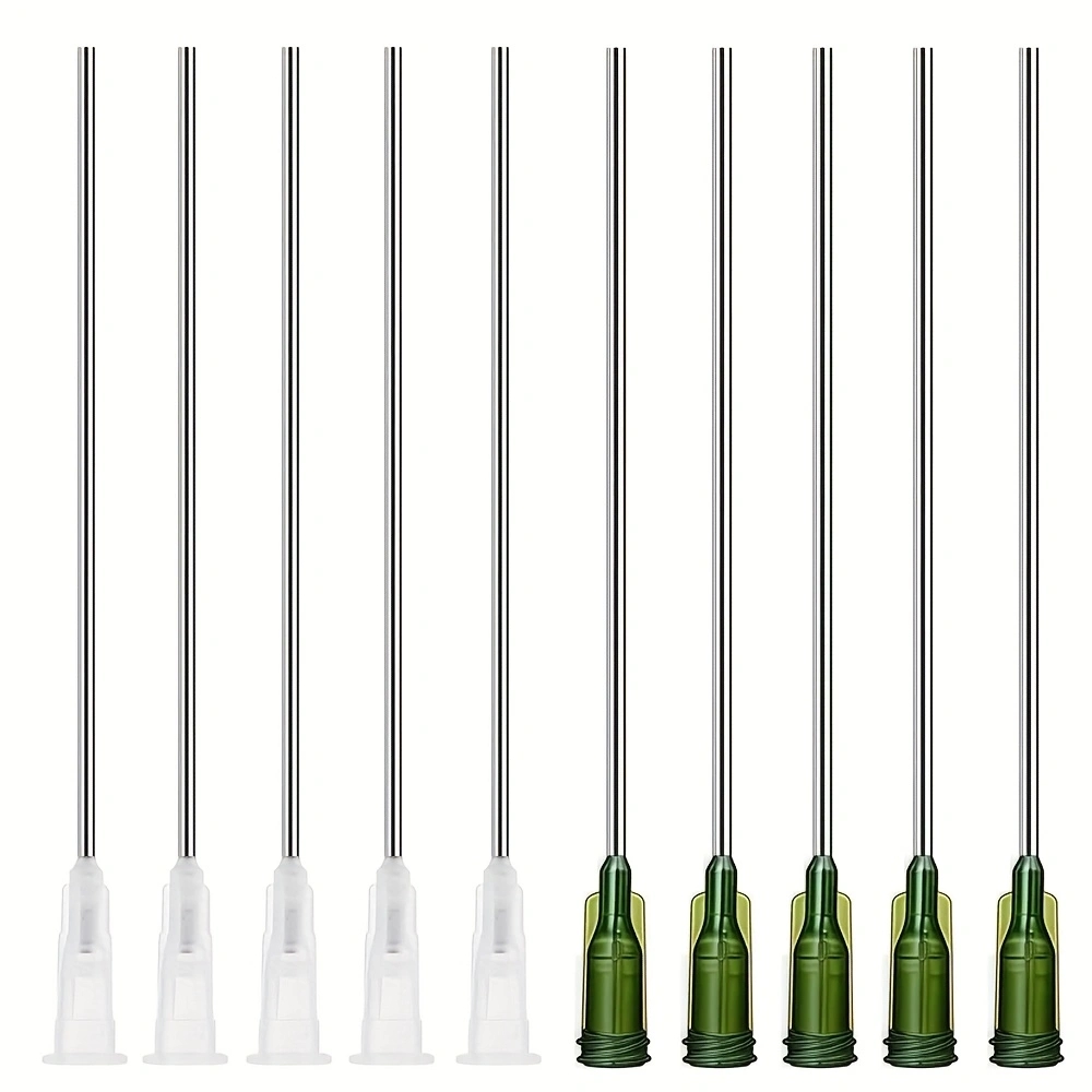 Craft Tools - เข็มจ่ายของเหลวปลายทู่ยาว, เครื่องมือถ่ายโอนของเหลวแบบล็อค Luer ทำจากสแตนเลส สำหรับเติมหมึก, น้ำยาในห้องปฏิบัติการ,