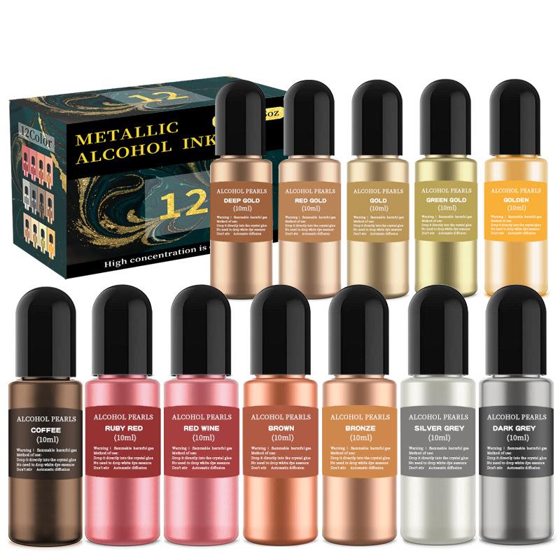 1 ชุดเรซิ่นPigment Kit Artหมึก - Silicone Epoxy Resin Molds Set บทวิจารณ์และราคา