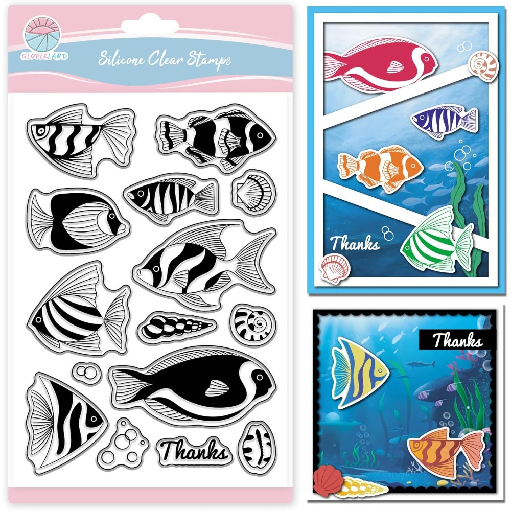 ฤดูร้อนOcean Clownfishล้างแสตม - Clear Silicone Stamps For Card Making บทวิจารณ์และราคา