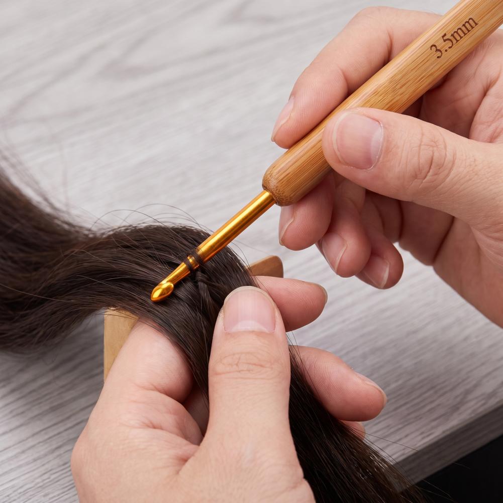 ชุดเข็มโครเชต์แบบพกพา 6/11 ชิ้ - Wooden Crochet Hooks Ergonomic Handle บทวิจารณ์และราคา