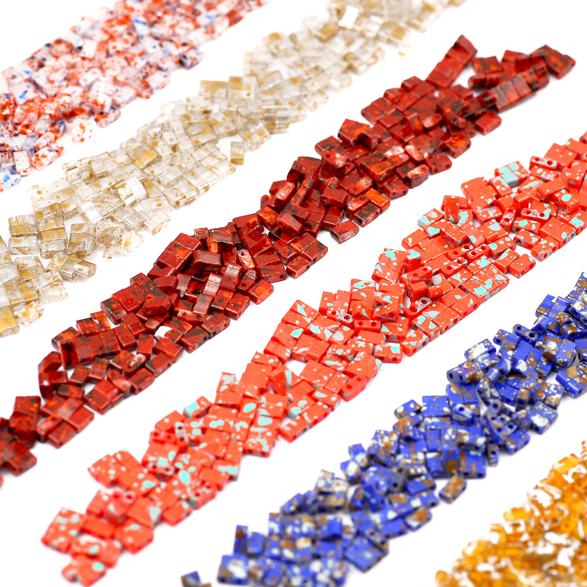 5 × 2 มม.สี Picasso คู่หลุมแก้ - Glass Seed Beads 2Mm Jewelry Making บทวิจารณ์และราคา