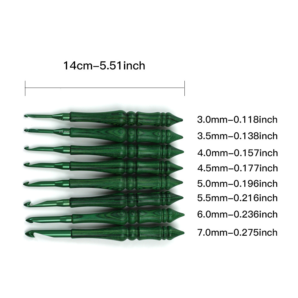 ชุดเข็มโครเชต์ ด้ามไม้สังเคราะ - Wooden Crochet Hooks Ergonomic Handle บทวิจารณ์และราคา