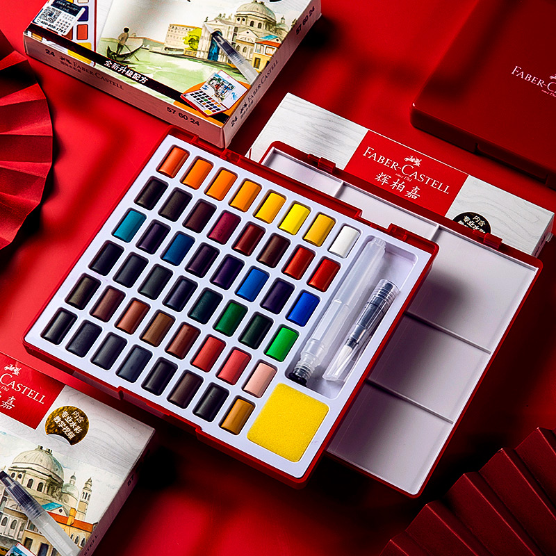 24/36/48 สีทึบสีน้ําชุด Acuare - Watercolor Paint Set Solid Pigment บทวิจารณ์และราคา