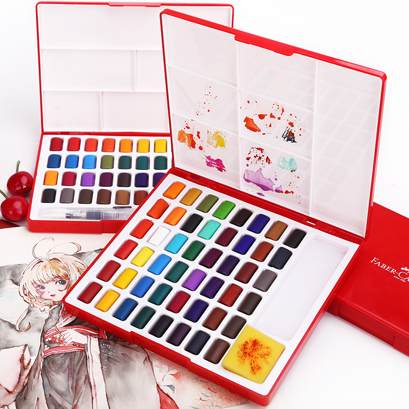 24/36/48 สีทึบสีน้ําชุด Acuare - Watercolor Paint Set Solid Pigment บทวิจารณ์และราคา