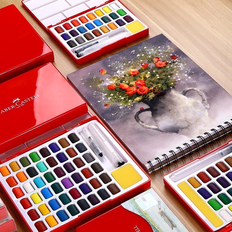 24/36/48 สีทึบสีน้ําชุด Acuare - Watercolor Paint Set Solid Pigment บทวิจารณ์และราคา
