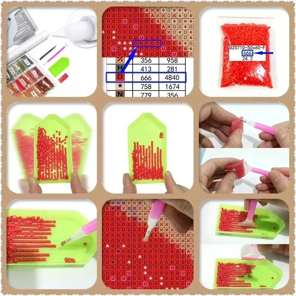ภาพวาดเพชร 5 มิติ แบบไร้กรอบ 1 - Painting Supplies บทวิจารณ์และราคา