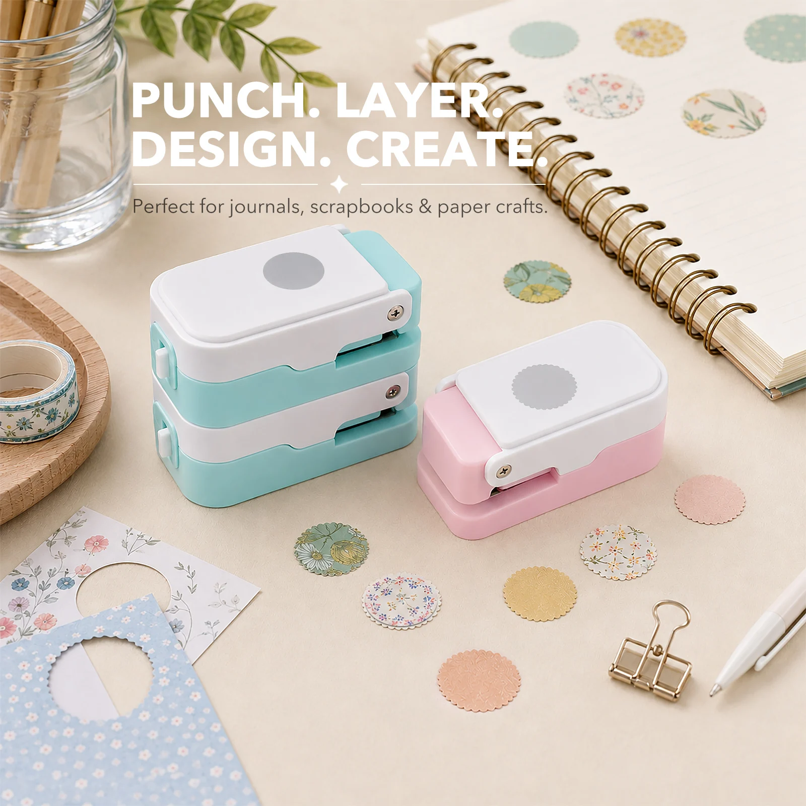 เครื่องเจาะกระดาษวงกลมลายแสตมป - Scrapbooking บทวิจารณ์และราคา
