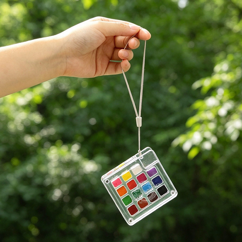 ชุดสีน้ำแบบพกพา 15 สี สำหรับกา - Watercolor Paint Set Solid Pigment บทวิจารณ์และราคา
