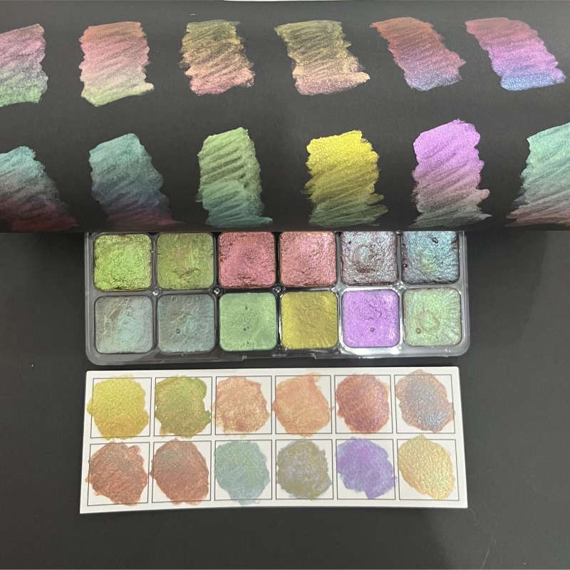 สีน้ำแบบแข็ง Chameleon สีน้ำมุ - Watercolor Paint Set Solid Pigment บทวิจารณ์และราคา