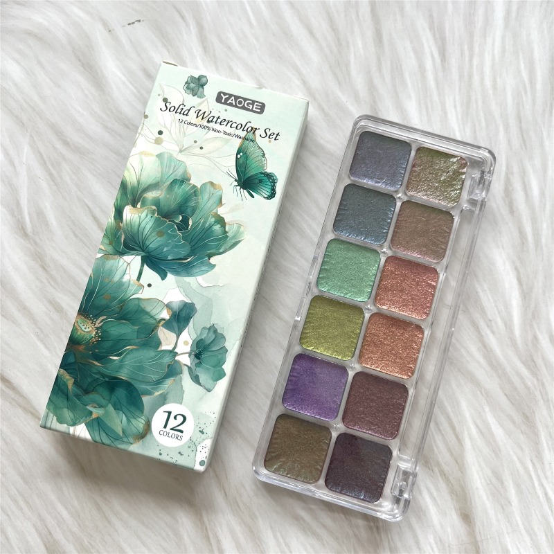 สีน้ำแบบแข็ง Chameleon สีน้ำมุ - Watercolor Paint Set Solid Pigment บทวิจารณ์และราคา