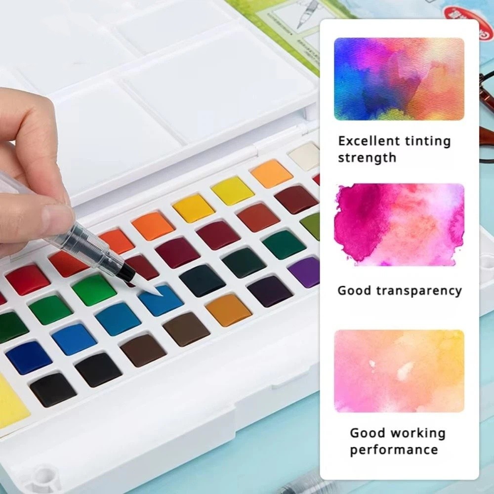 ชุดสีน้ำแบบแข็ง 12/18/24/36 สี - Watercolor Paint Set Solid Pigment บทวิจารณ์และราคา