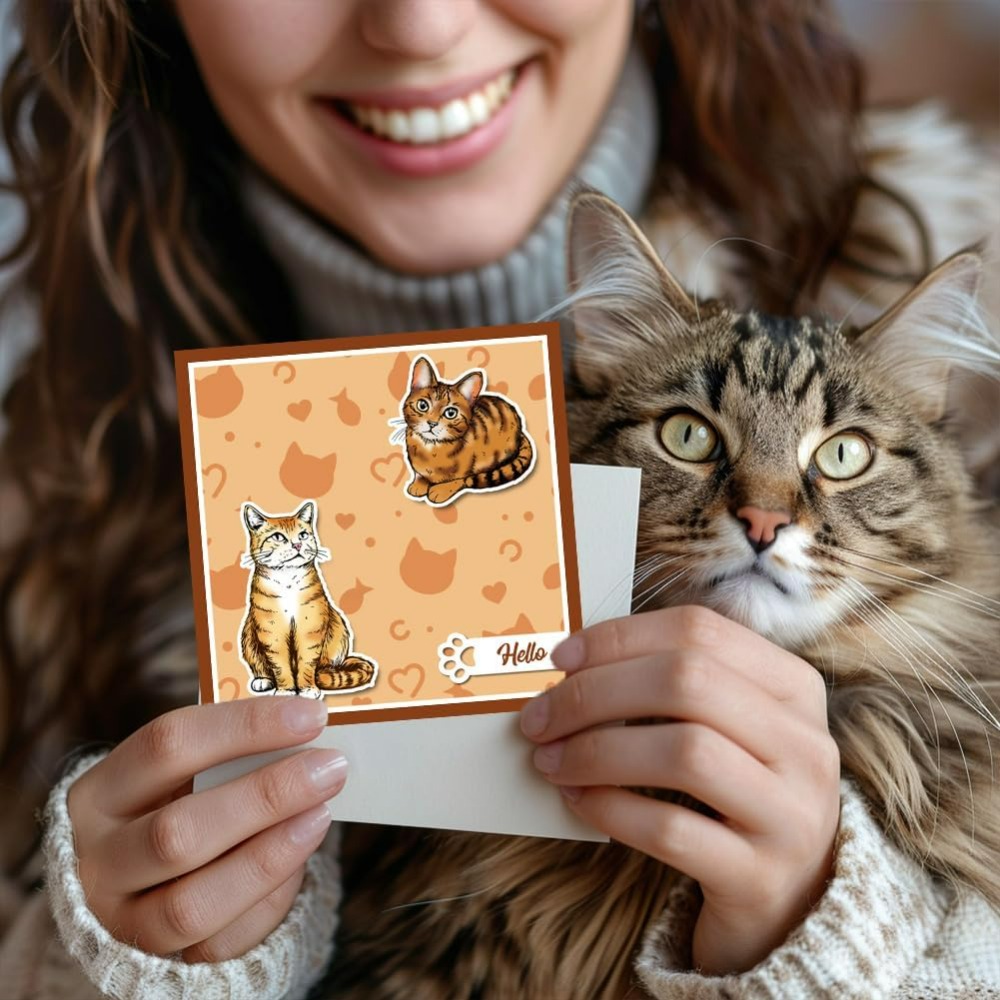 แมวล้างแสตมป์แมวที่สมจริงซิลิโ - Clear Silicone Stamps For Card Making บทวิจารณ์และราคา