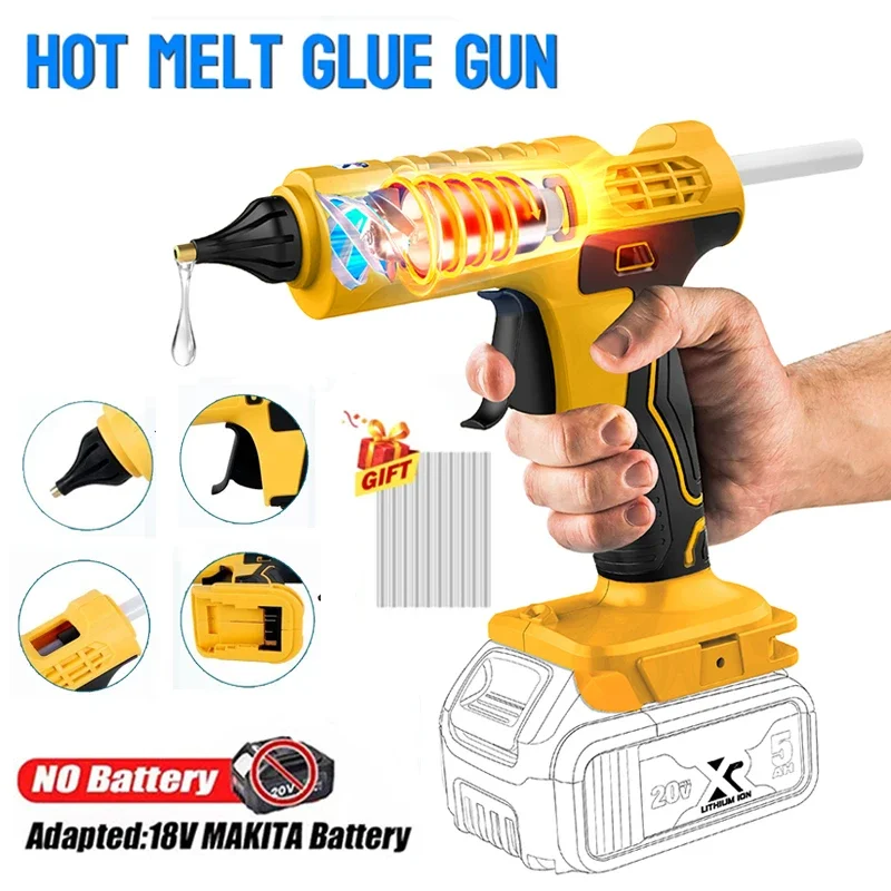 ไร้สายไฟฟ้ามือถือปืนกาวร้อนซ่อ - Hot Melt Glue Gun Cordless บทวิจารณ์และราคา