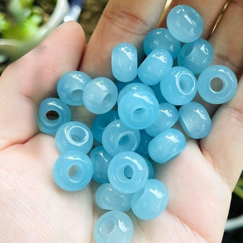 10 ชิ้น ลูกปัดเจไดต์สีน้ำเงินท - Beading บทวิจารณ์และราคา