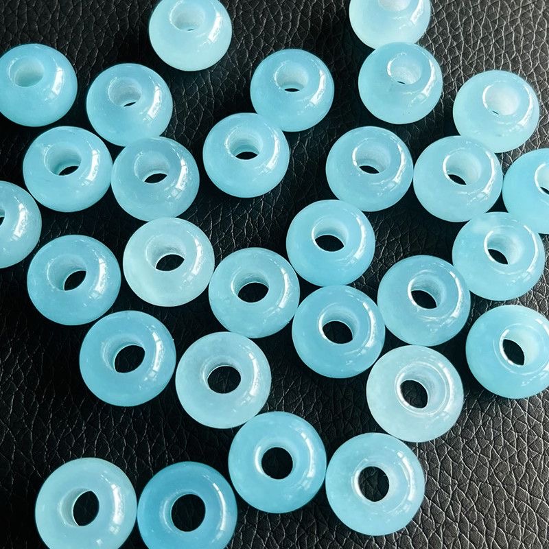 10 ชิ้น ลูกปัดเจไดต์สีน้ำเงินท - Beading บทวิจารณ์และราคา
