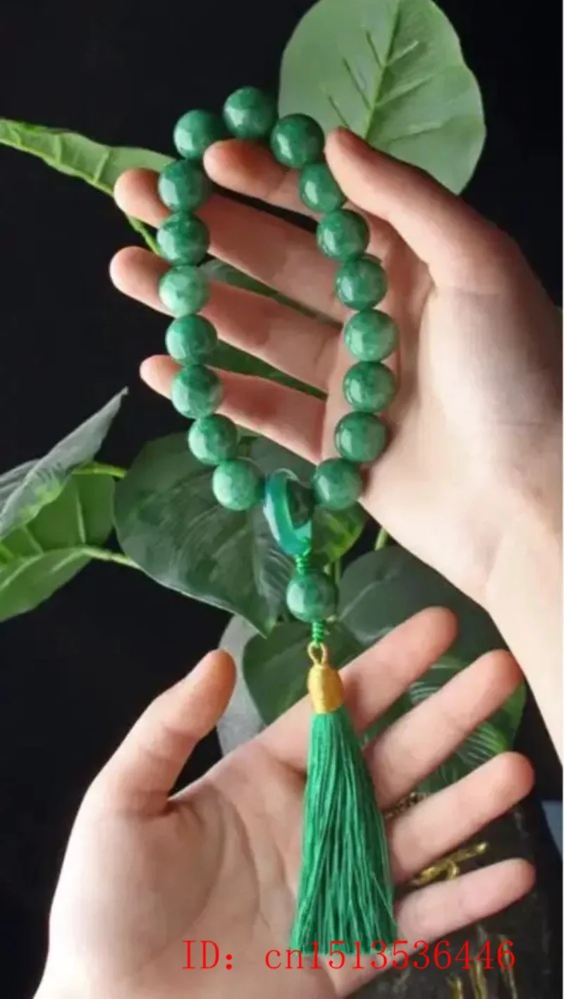 หินหยกสีเขียว 12 มม.ลูกปัดสร้อ - Beading บทวิจารณ์และราคา